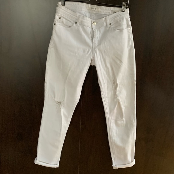White boyfriend jeans with rips - Picture 4 of 5